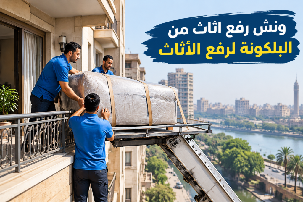 =ونش رفع اثاث من البلكونة - خدمة نقل العفش والأثاث بطريقة احترافية