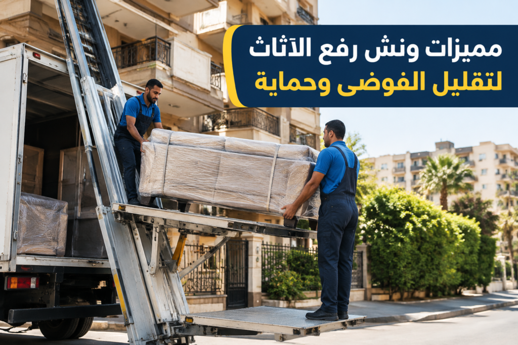 =مميزات ونش رفع الاثاث - خدمة نقل العفش والأثاث بطريقة احترافية