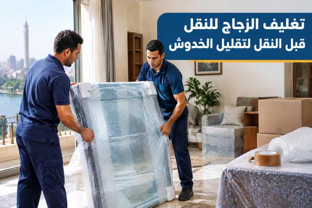 =تغليف الزجاج للنقل - خدمة نقل العفش والأثاث بطريقة احترافية