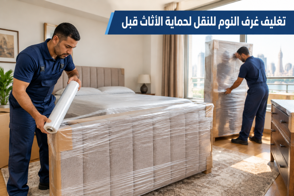 =تغليف غرف النوم للنقل - خدمة نقل العفش والأثاث بطريقة احترافية