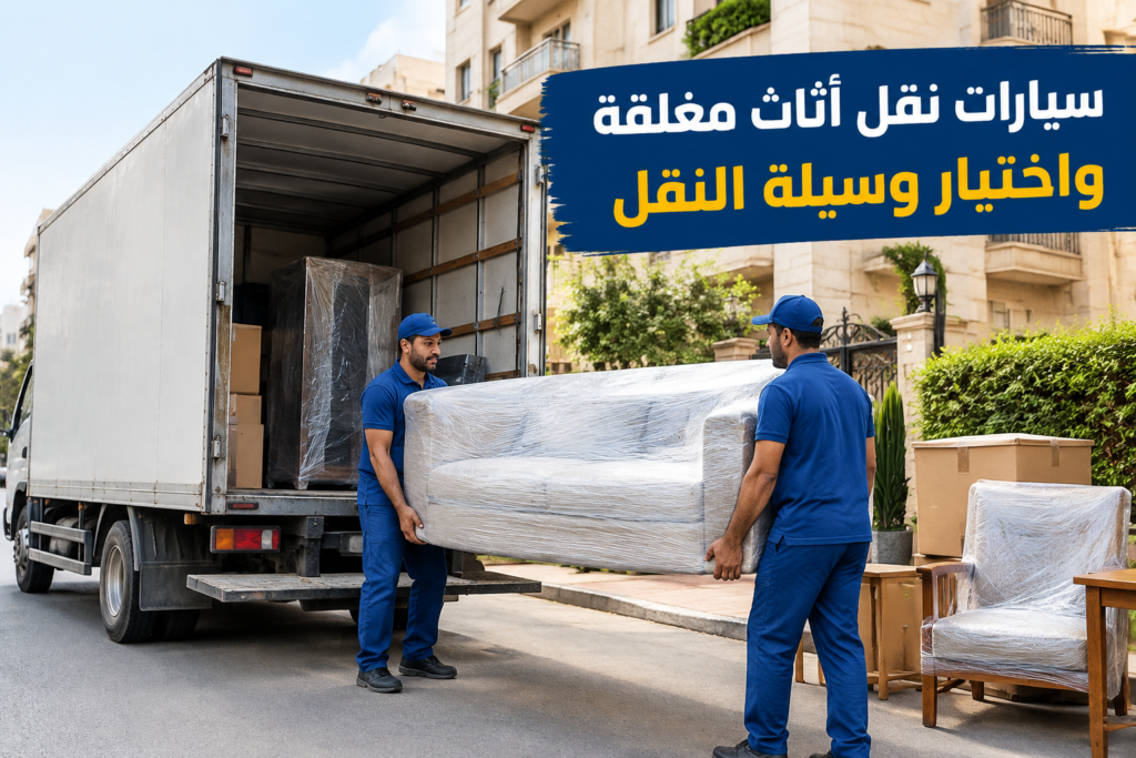 =سيارات نقل اثاث مغلقة - خدمة نقل العفش والأثاث بطريقة احترافية