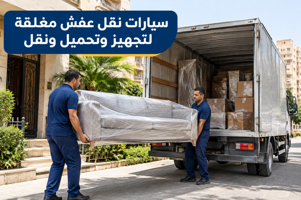 =سيارات نقل عفش مغلقة - خدمة نقل العفش والأثاث بطريقة احترافية