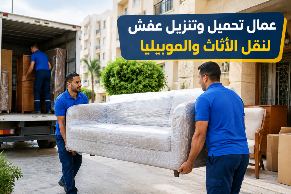=عمال تحميل وتنزيل عفش - خدمة نقل العفش والأثاث بطريقة احترافية