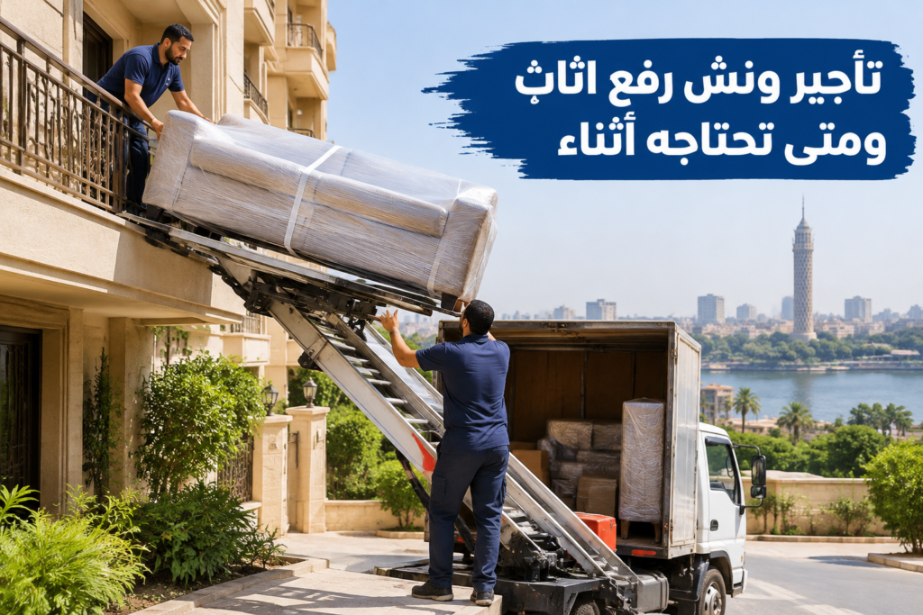 =تأجير ونش رفع اثاث - خدمة نقل العفش والأثاث بطريقة احترافية